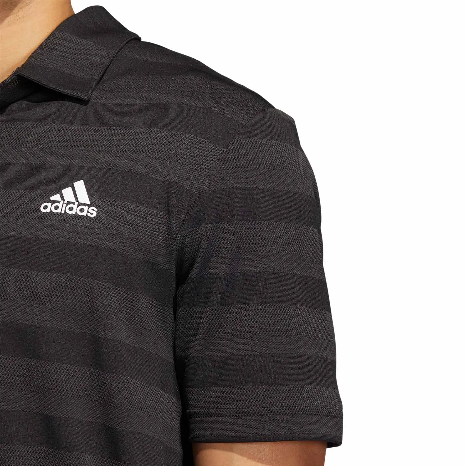 adidas Two-Colour Striped Polo Shirt - Black/Grey sold by Original Green product image thumbnail 4