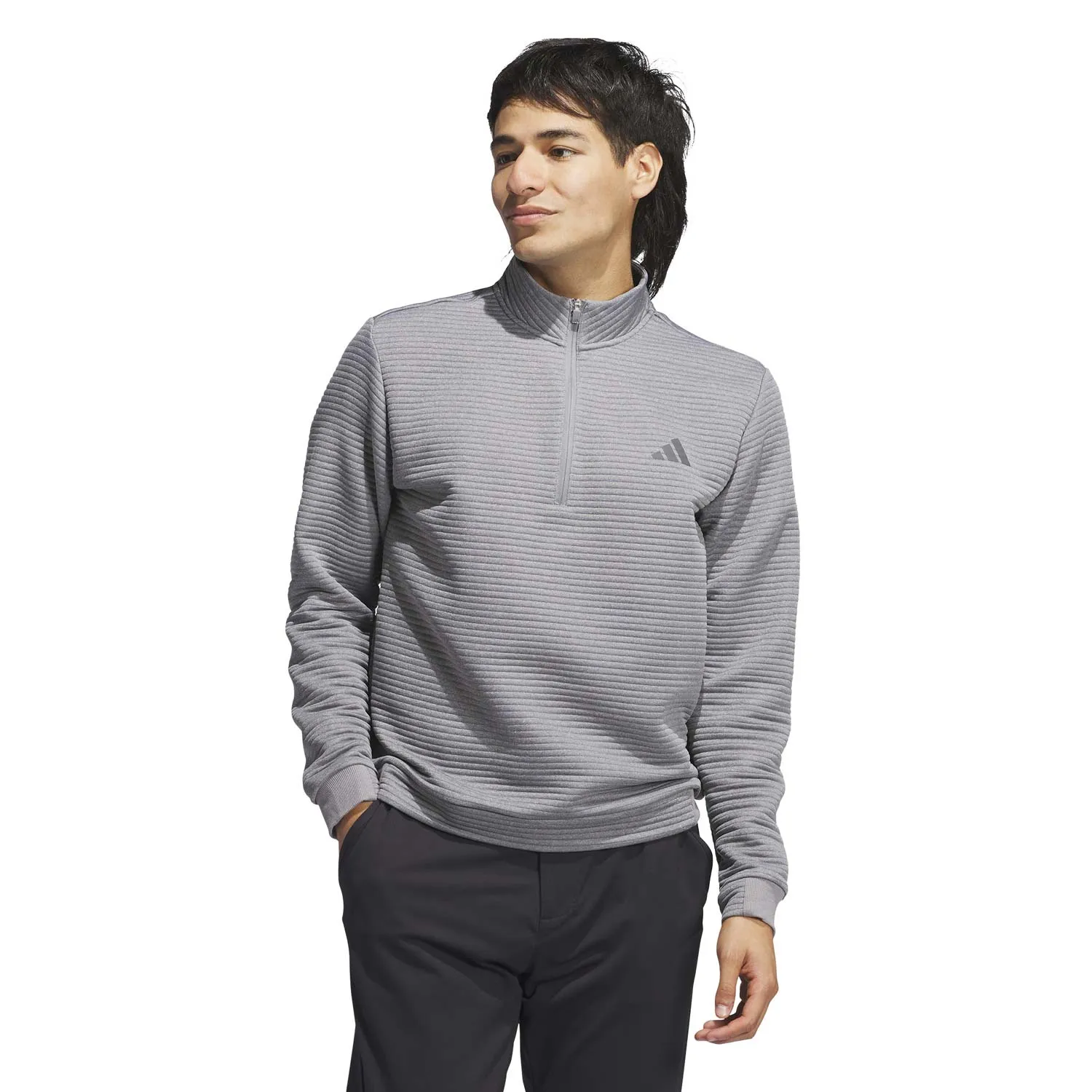 adidas Golf Ultimate365 DWR Quarter Zip Mid Layer - Grey Heather/White sold by Original Green product image thumbnail 2