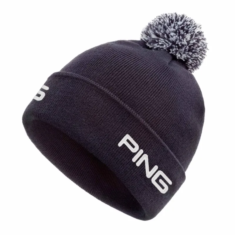 Ping Cresting Knit Bobble Golf Hat - Navy sold by Original Green