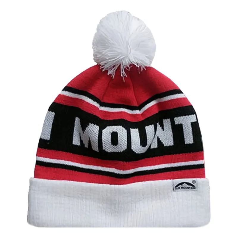 Sun Mountain Thermal Double Knit Bobble Golf Hat - Red/White/Black sold by Original Green