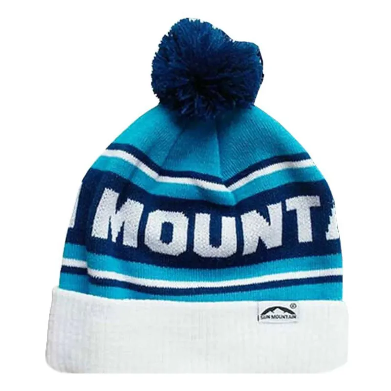 Sun Mountain Thermal Double Knit Bobble Golf Hat - White/Navy/Cobalt sold by Original Green