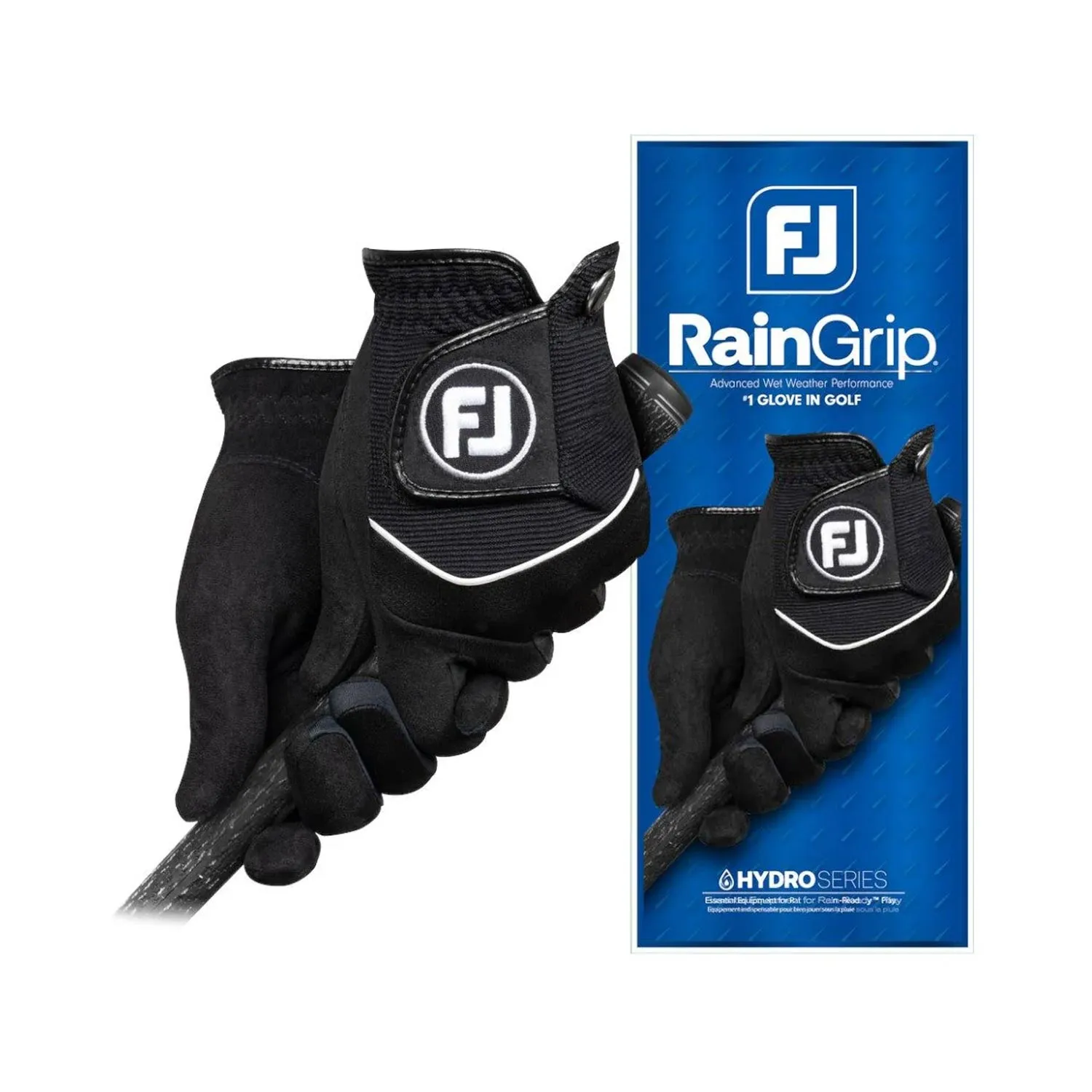 FootJoy Mens Rain Grip Pair Golf Glove - Black sold by Original Green product image thumbnail 2