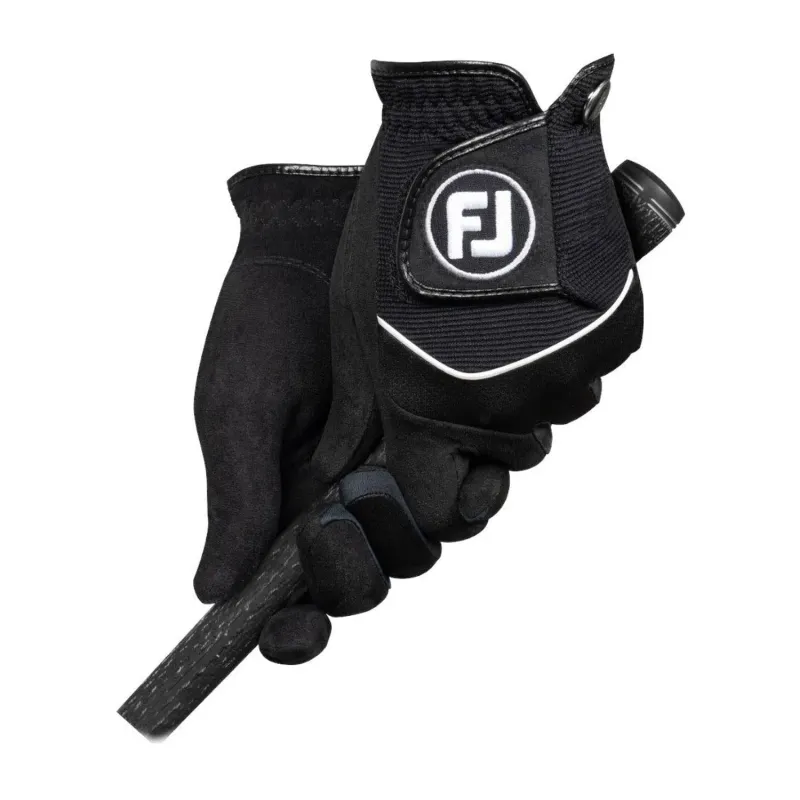FootJoy Mens Rain Grip Pair Golf Glove - Black sold by Original Green