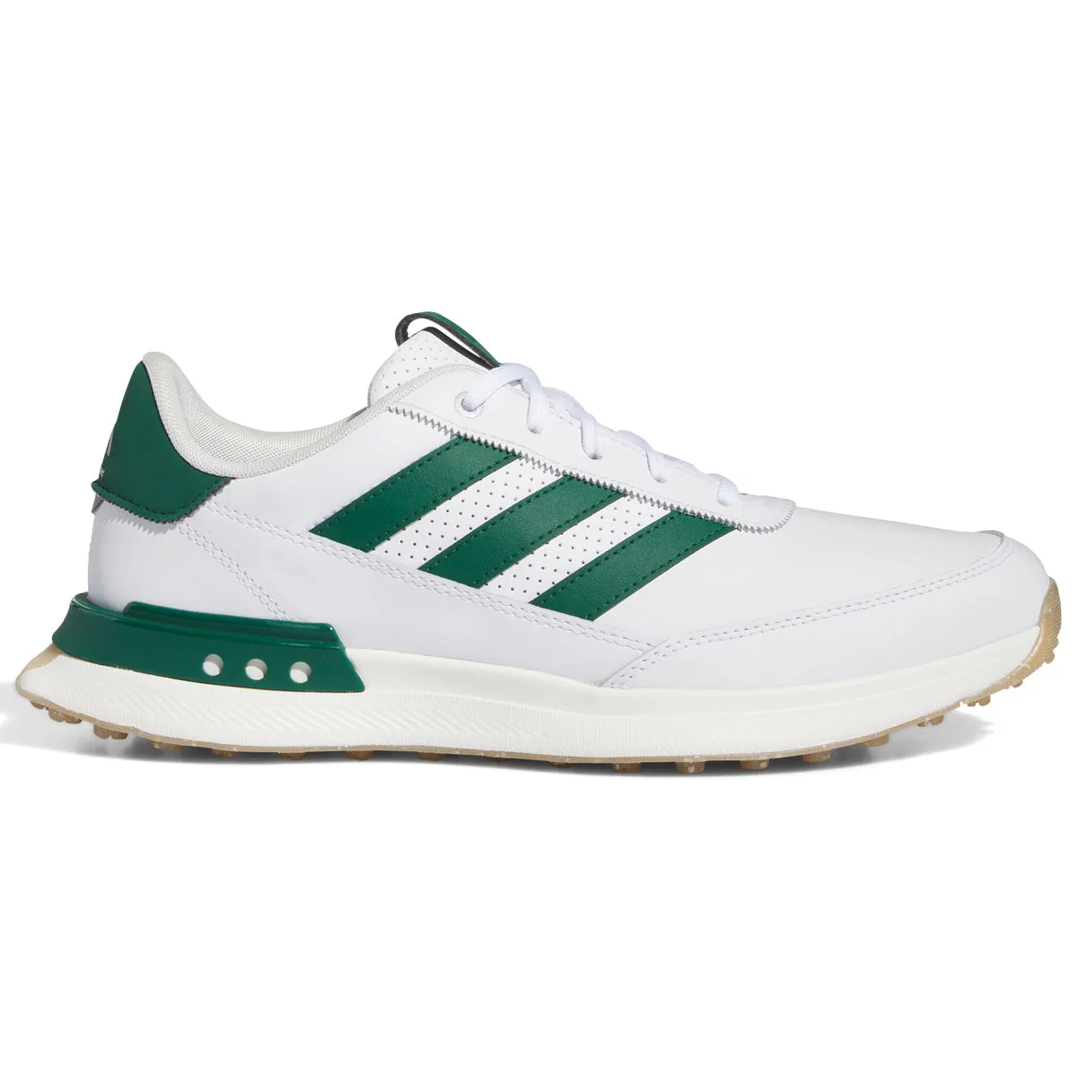 adidas S2G Spikeless Leather 24 Golf Shoes - White/Green/Gum sold by Original Green