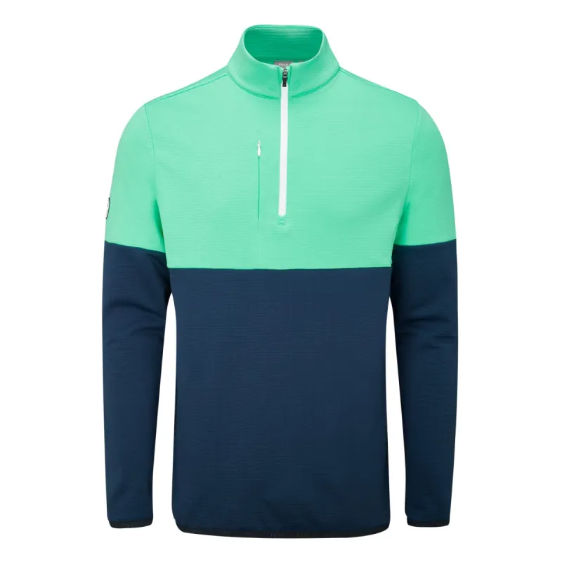 Ping Nexus Half Zip Fleece Golf Top - Oxford Blue/Aquarius sold by Original Green