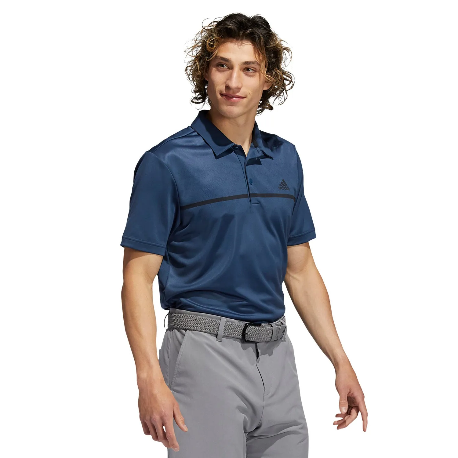 adidas Golf Chest Print Polo Shirt - Crew Navy sold by Original Green product image thumbnail 3