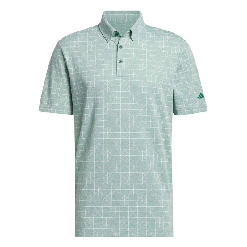 adidas Golf Go-To Novelty Polo Shirt - Collegiate Green sold by Original Green