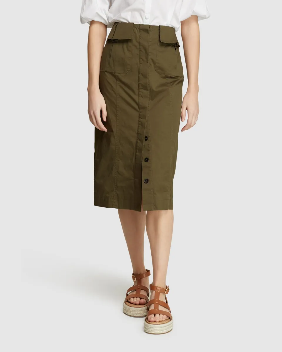 COTTON STRETCH SKIRT