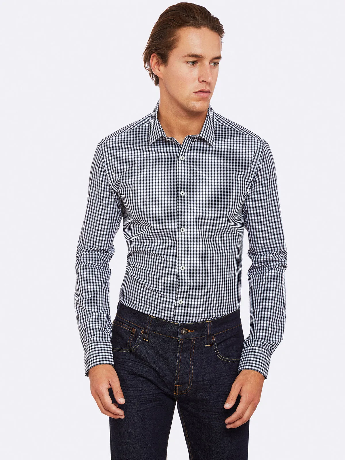 Kenton Self Square Shirt sold by Oxford Shop