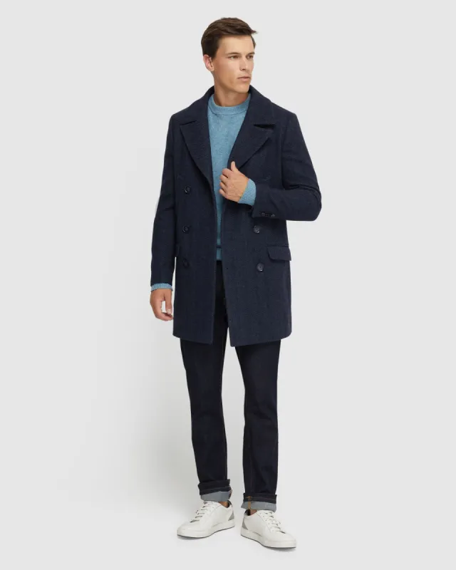 Mason Herringbone Wool Rich Coat sold by Oxford Shop