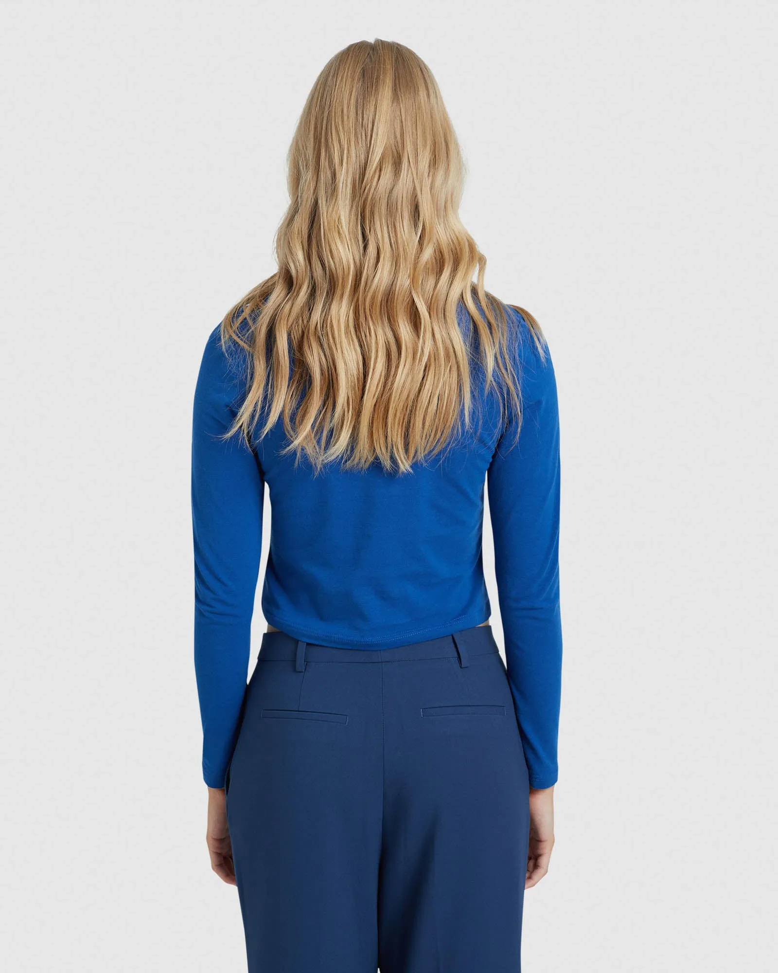 Claudie Crop Long Sleeve T-Shirt sold by Oxford Shop product image thumbnail 3