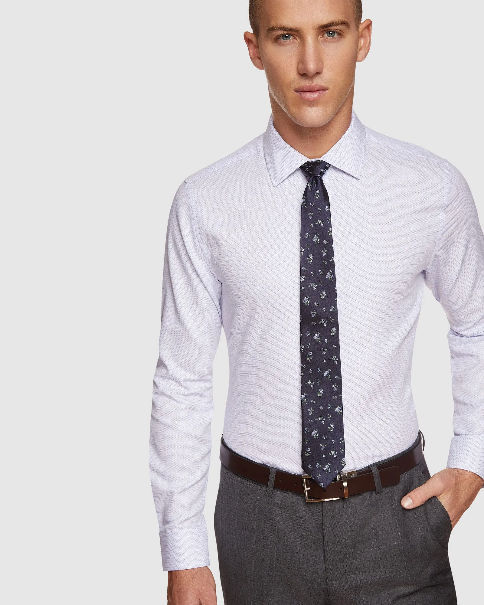 Beckton Dobby Dot Shirt sold by Oxford Shop product image thumbnail 4