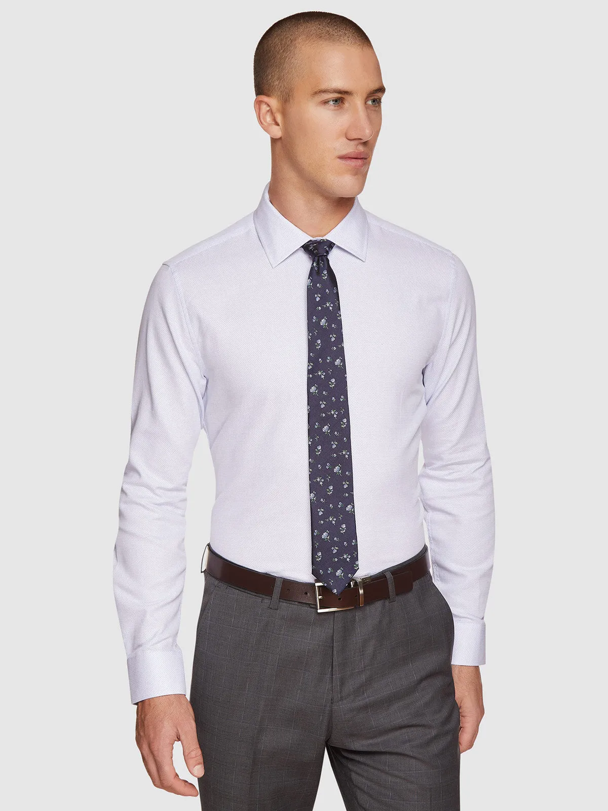 Beckton Dobby Dot Shirt sold by Oxford Shop