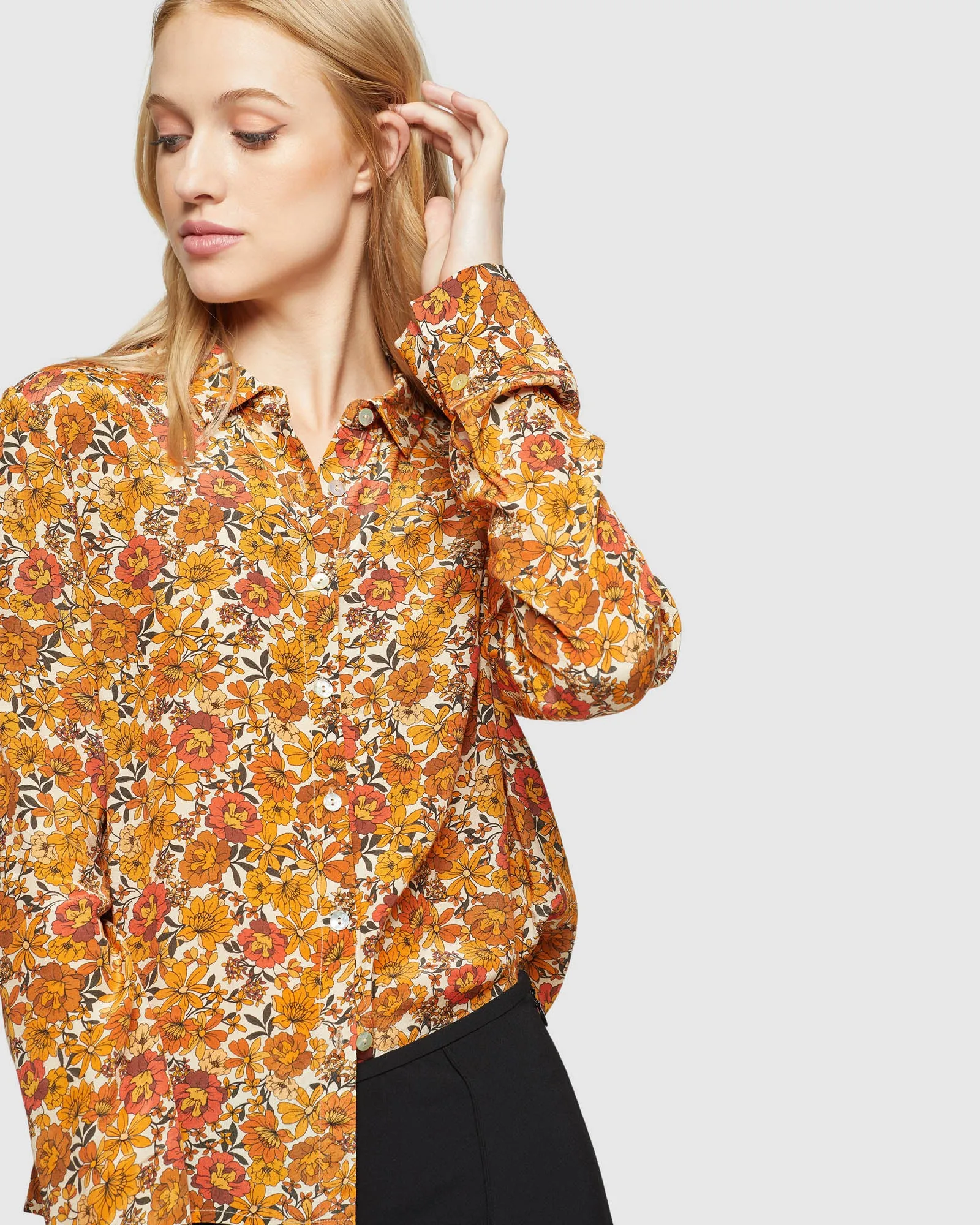 Poppy Floral Printed Shirt sold by Oxford Shop product image thumbnail 4