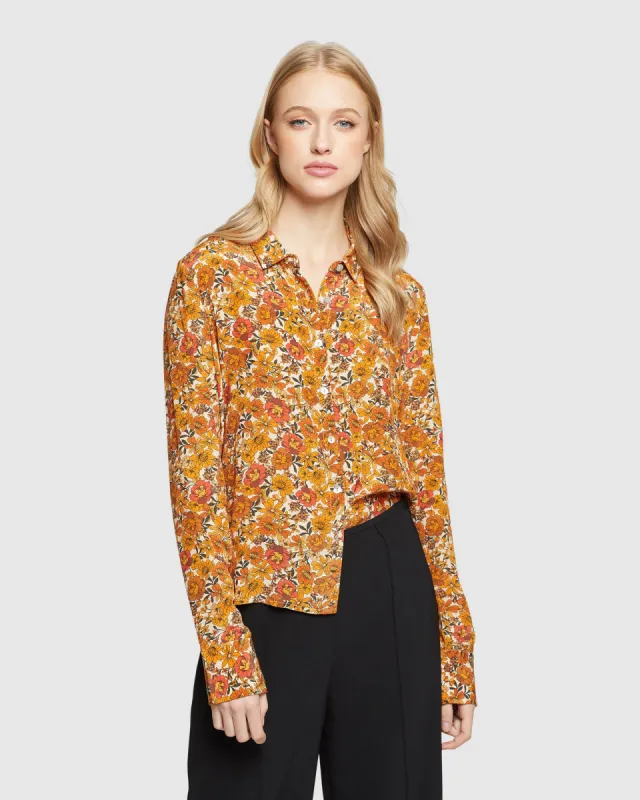 Poppy Floral Printed Shirt sold by Oxford Shop