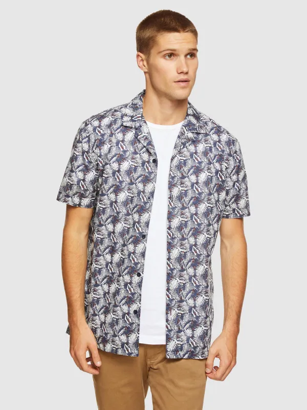 Putney Printed Short Sleeve Shirt made by Oxford Shop