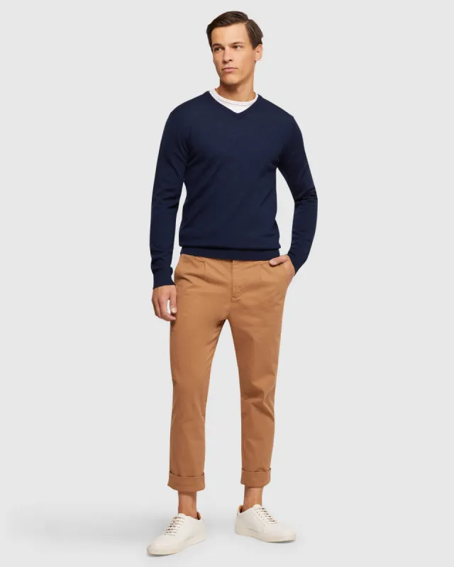 V-Neck Pure Merino Wool Pullover sold by Oxford Shop