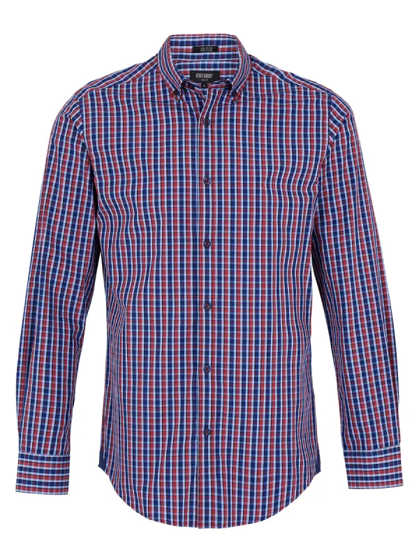 Stratton Slim Fit Shirt Plm/Petrl sold by Oxford Shop