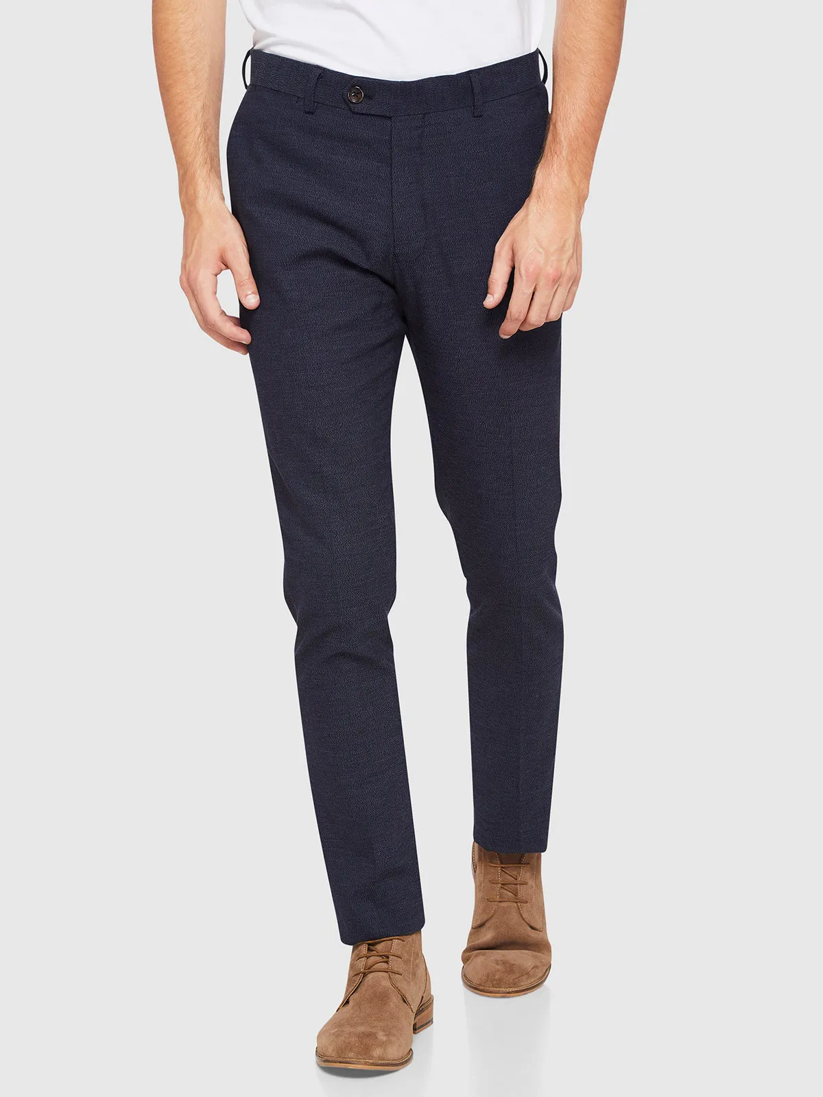 STRETCH TEXTURED TROUSERS sold by Oxford Shop