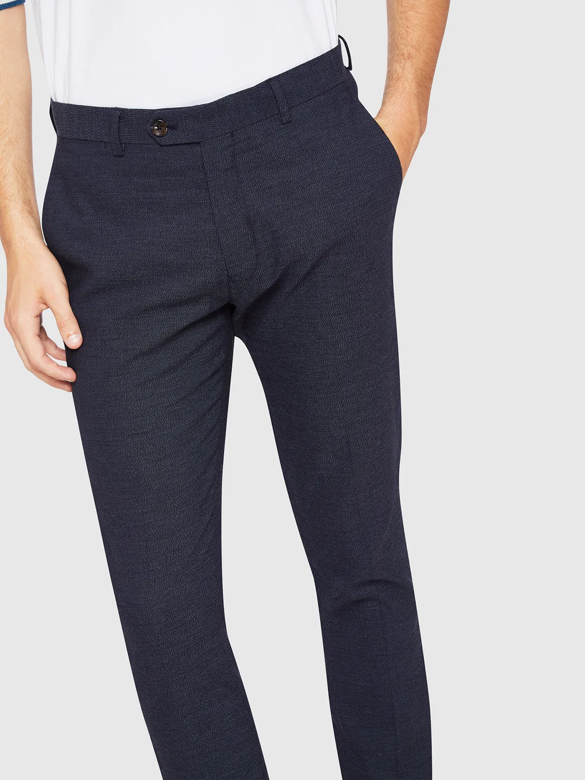 STRETCH TEXTURED TROUSERS sold by Oxford Shop product image thumbnail 5