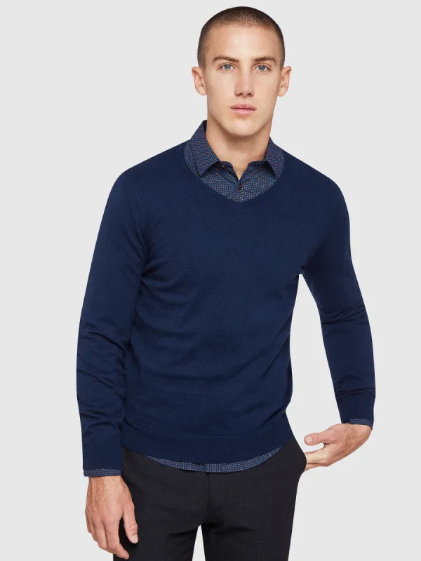 Cotton/Cashmere V-Neck Pullover sold by Oxford Shop