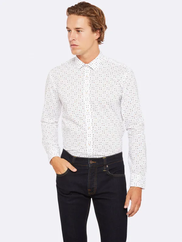 KENTON GEO PRINT SHIRT sold by Oxford Shop