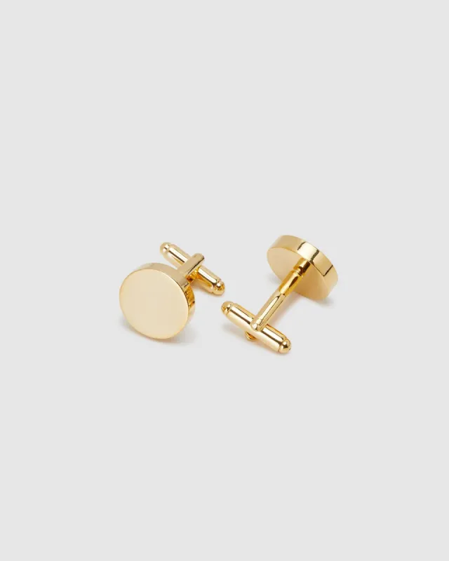 Mens Round Disc Cuff Link sold by Oxford Shop