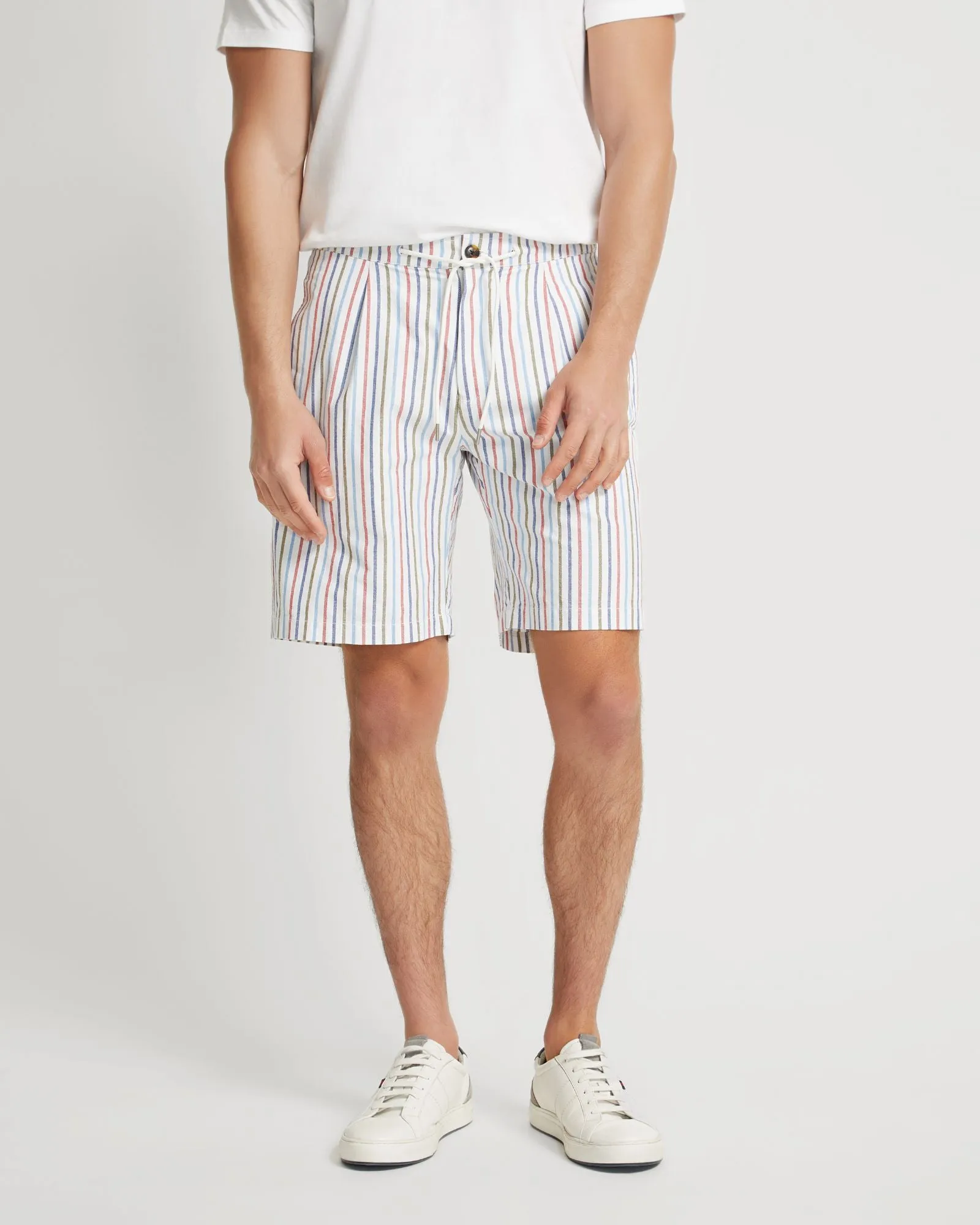 Barney Cotton Stripe Shorts sold by Oxford Shop