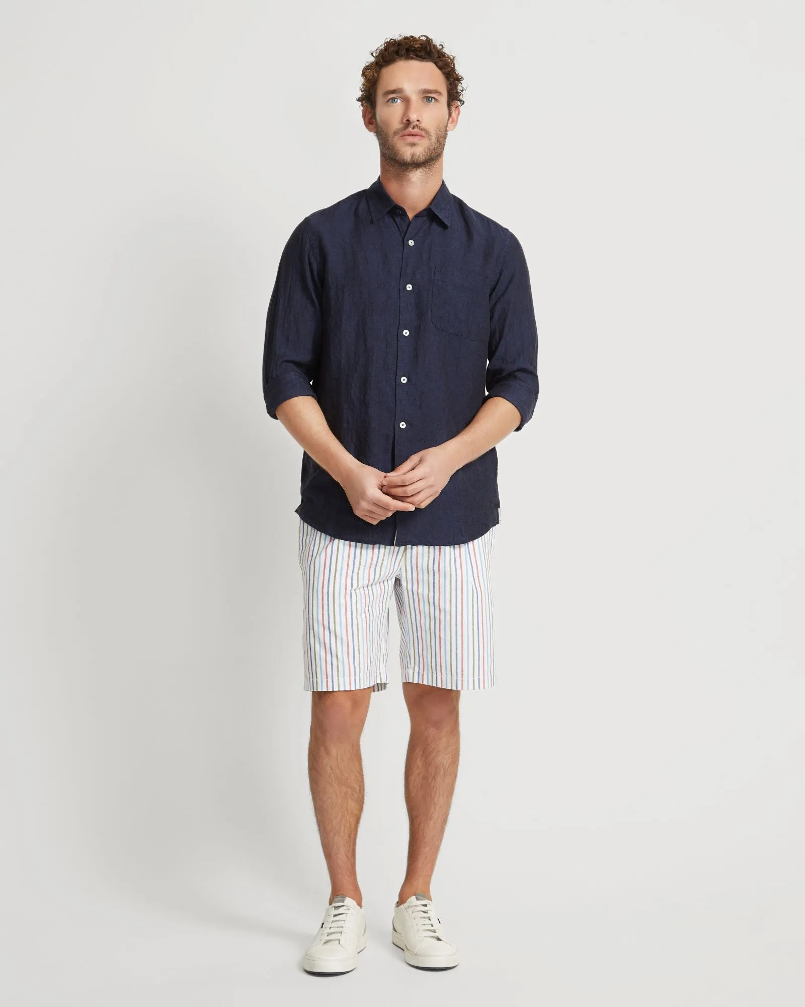 Barney Cotton Stripe Shorts sold by Oxford Shop product image thumbnail 5