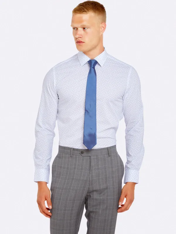 Beckton Printed Shirt White sold by Oxford Shop