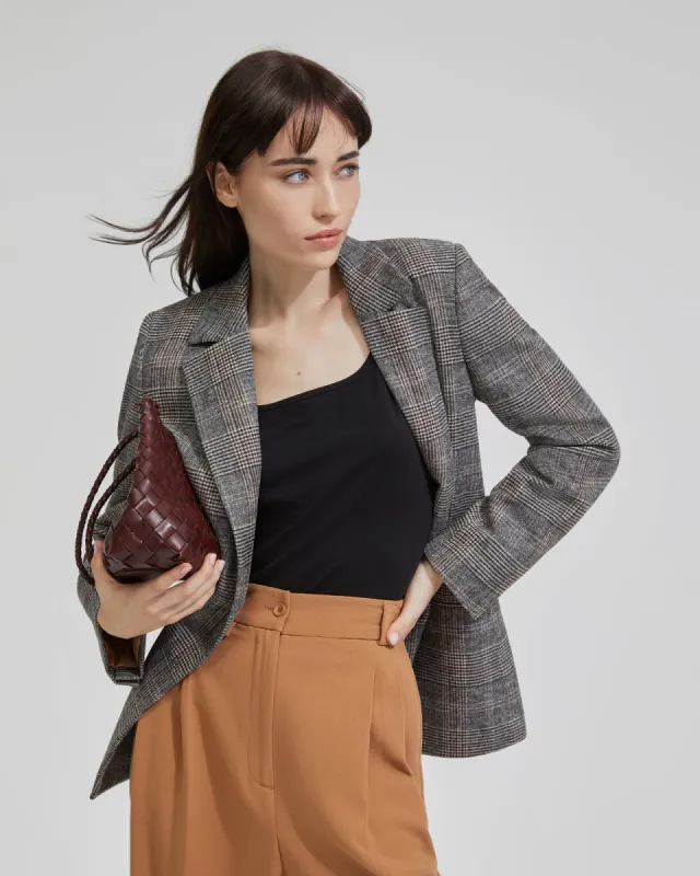 Avery Wool Blend Check Blazer sold by Oxford Shop