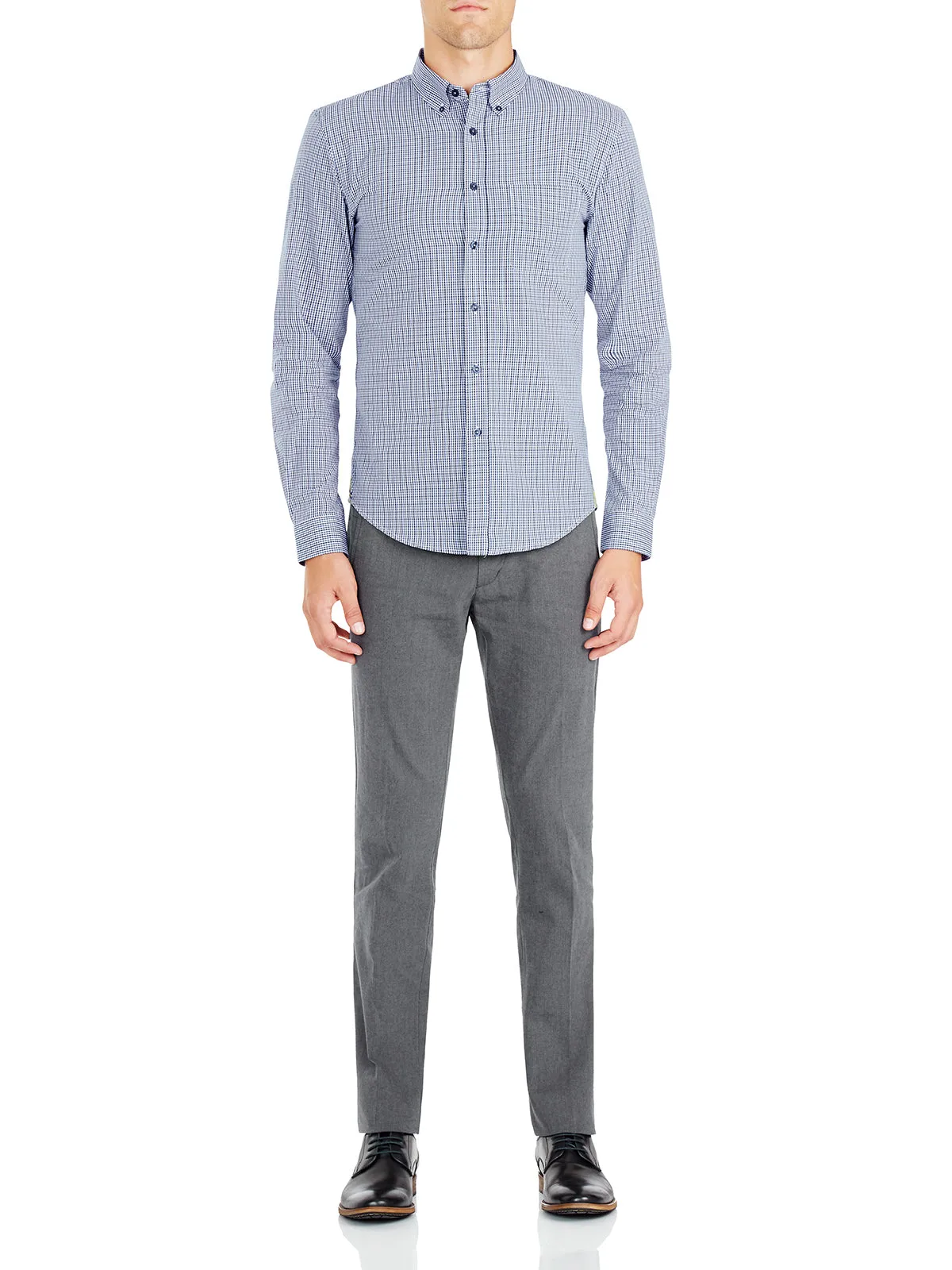 Uxbridge Mini Check Shirt sold by Oxford Shop product image thumbnail 2