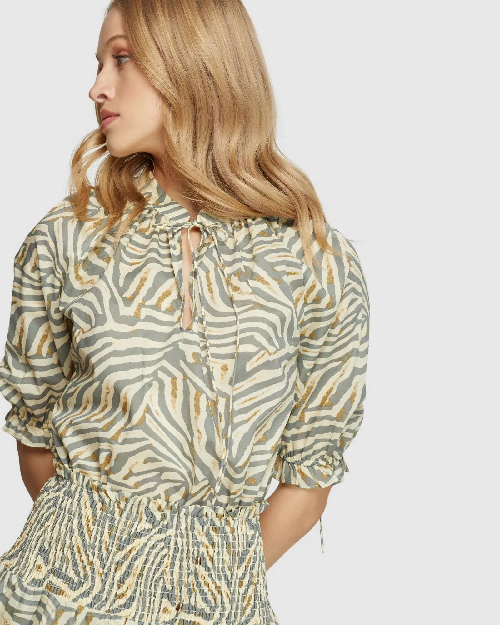 Isabel Grey Animal Print Top sold by Oxford Shop product image thumbnail 4