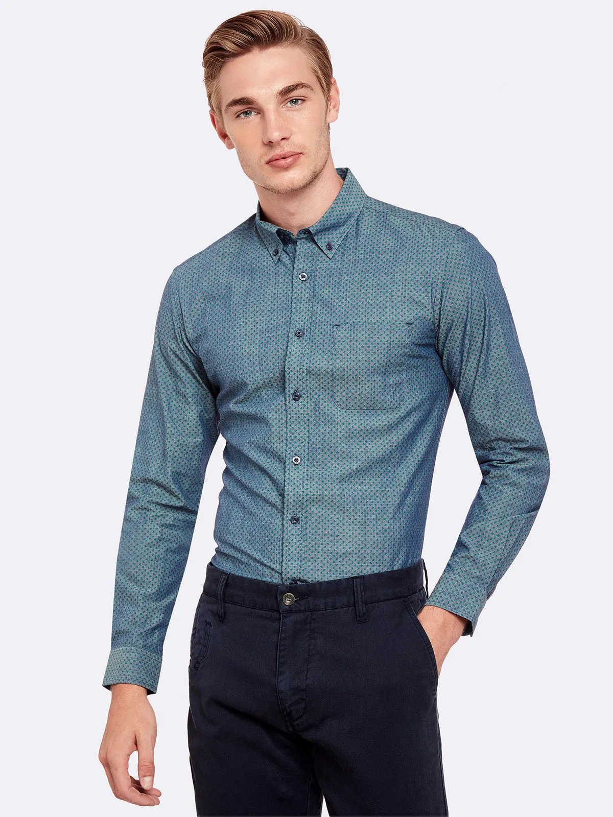 Uxbridge Print Shirt sold by Oxford Shop