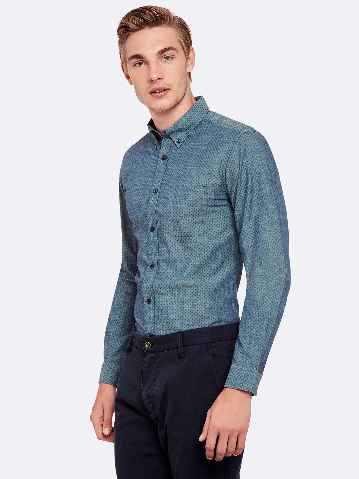 Uxbridge Print Shirt sold by Oxford Shop product image thumbnail 3