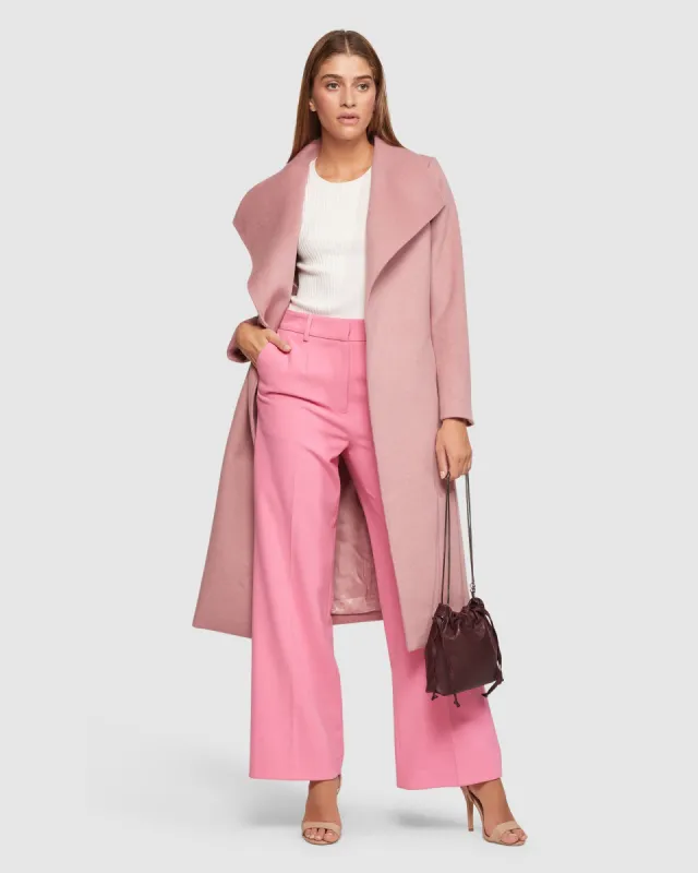 Gia Wool Rich Tie Waist Coat sold by Oxford Shop