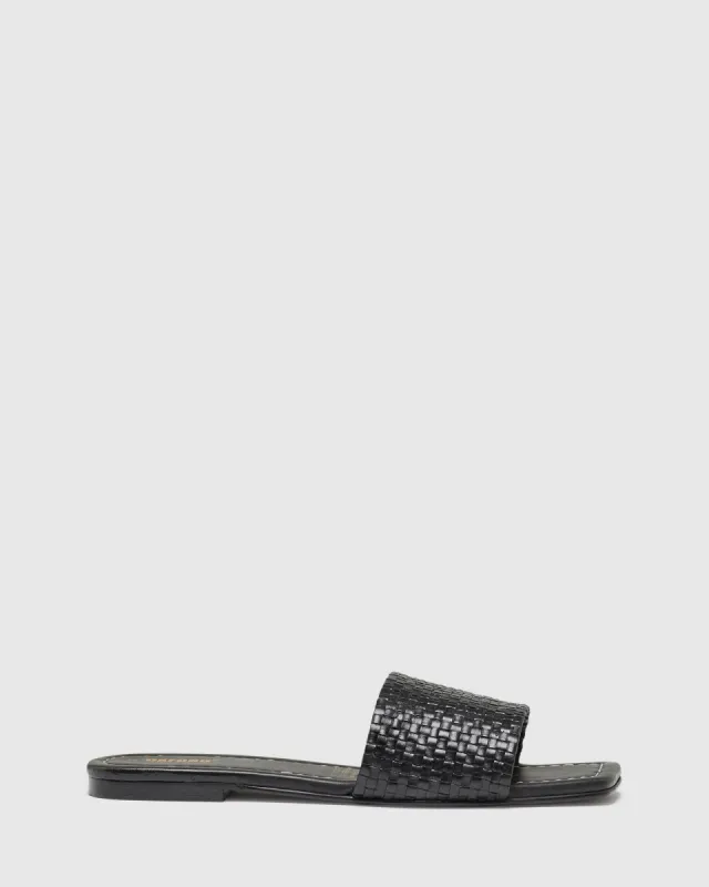 Ayla Woven Leather Slide sold by Oxford Shop