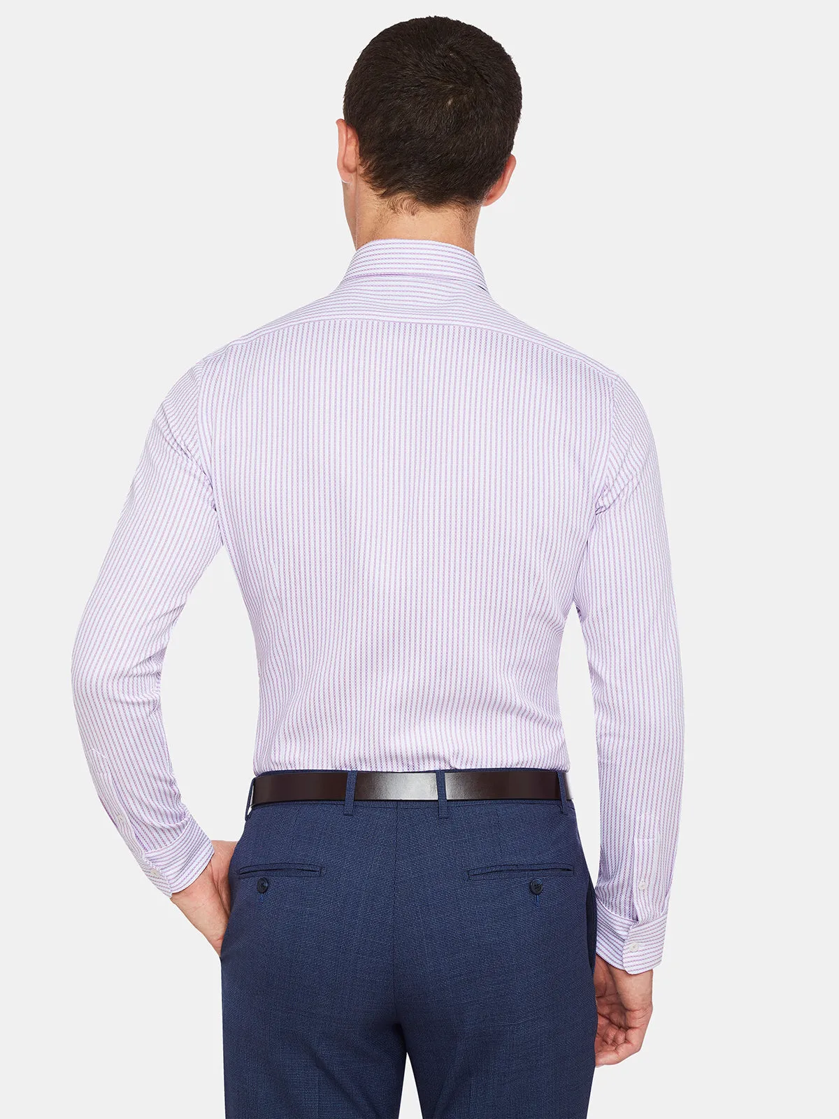 Beckton Dobby Striped Shirt sold by Oxford Shop product image thumbnail 5