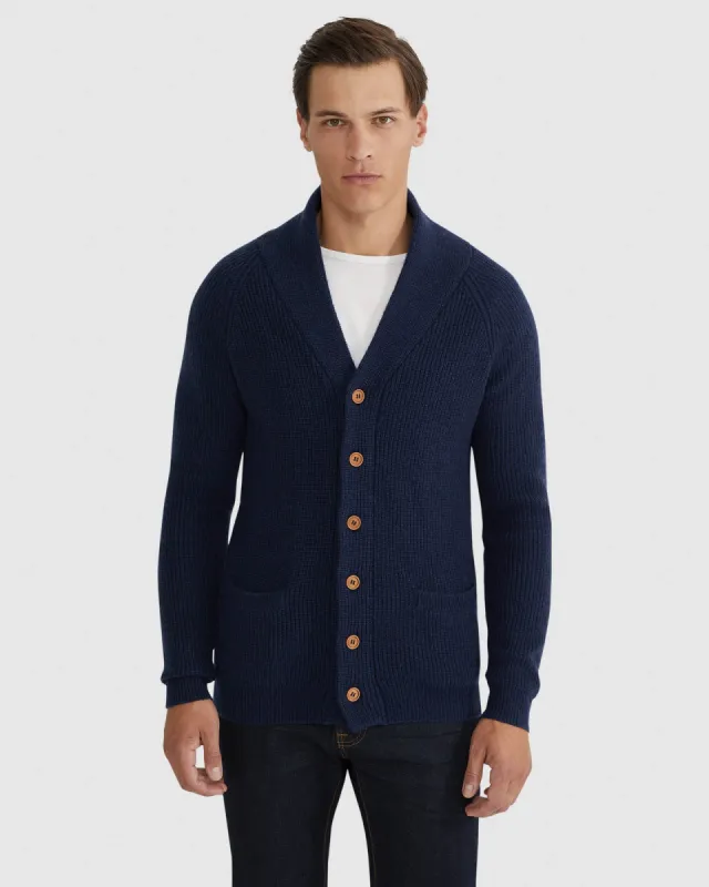 Oscar Wool Rich Knit Cardigan sold by Oxford Shop