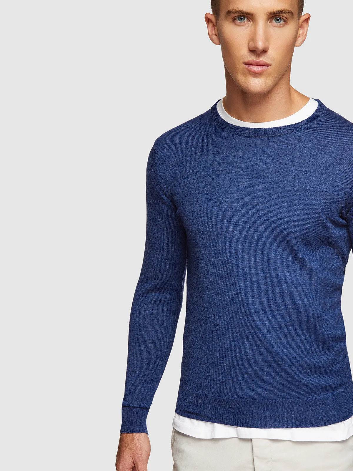 Crew Neck Wool Blend Pullover sold by Oxford Shop