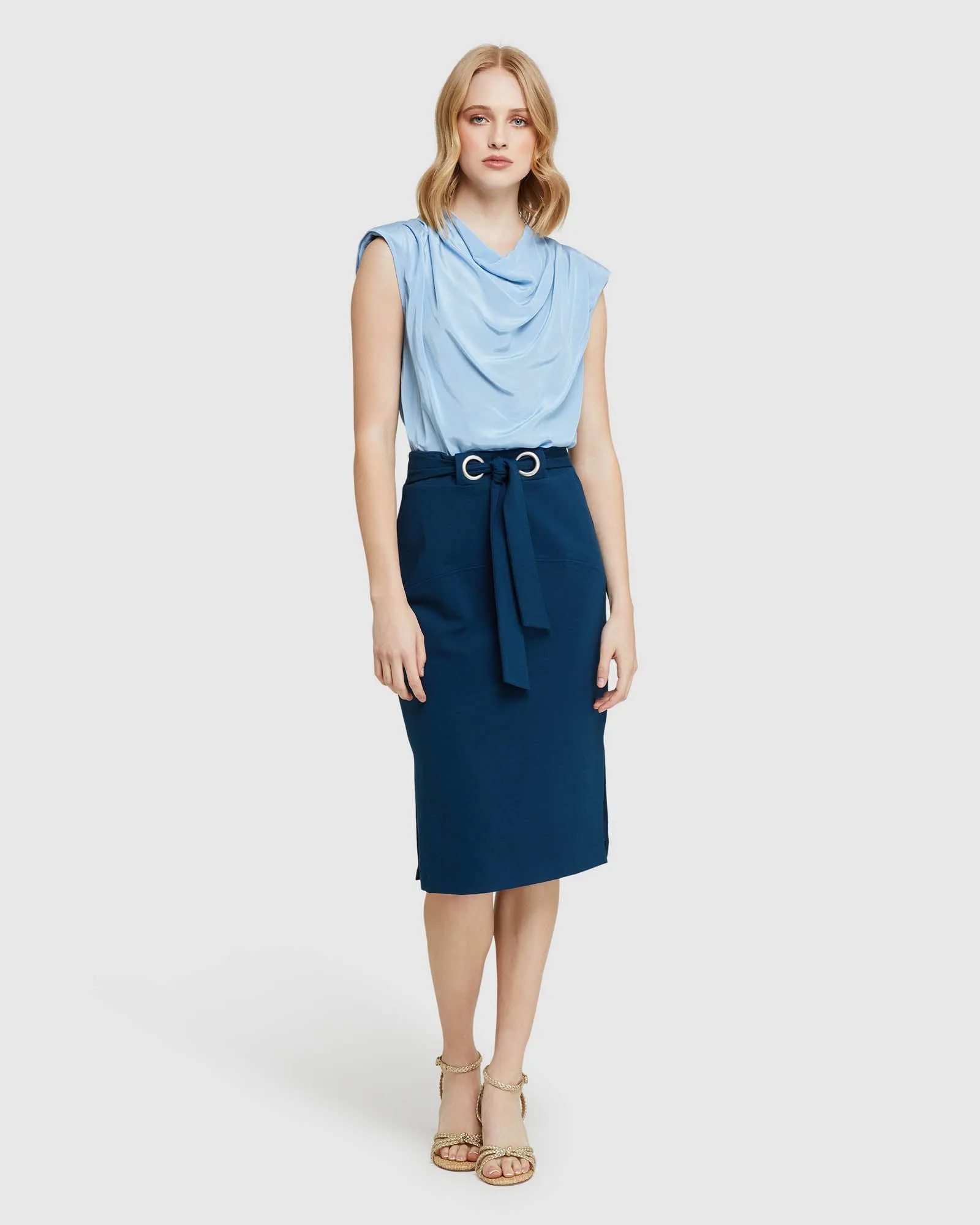 Giselle Eyelet Detail Ponti Skirt sold by Oxford Shop product image thumbnail 5