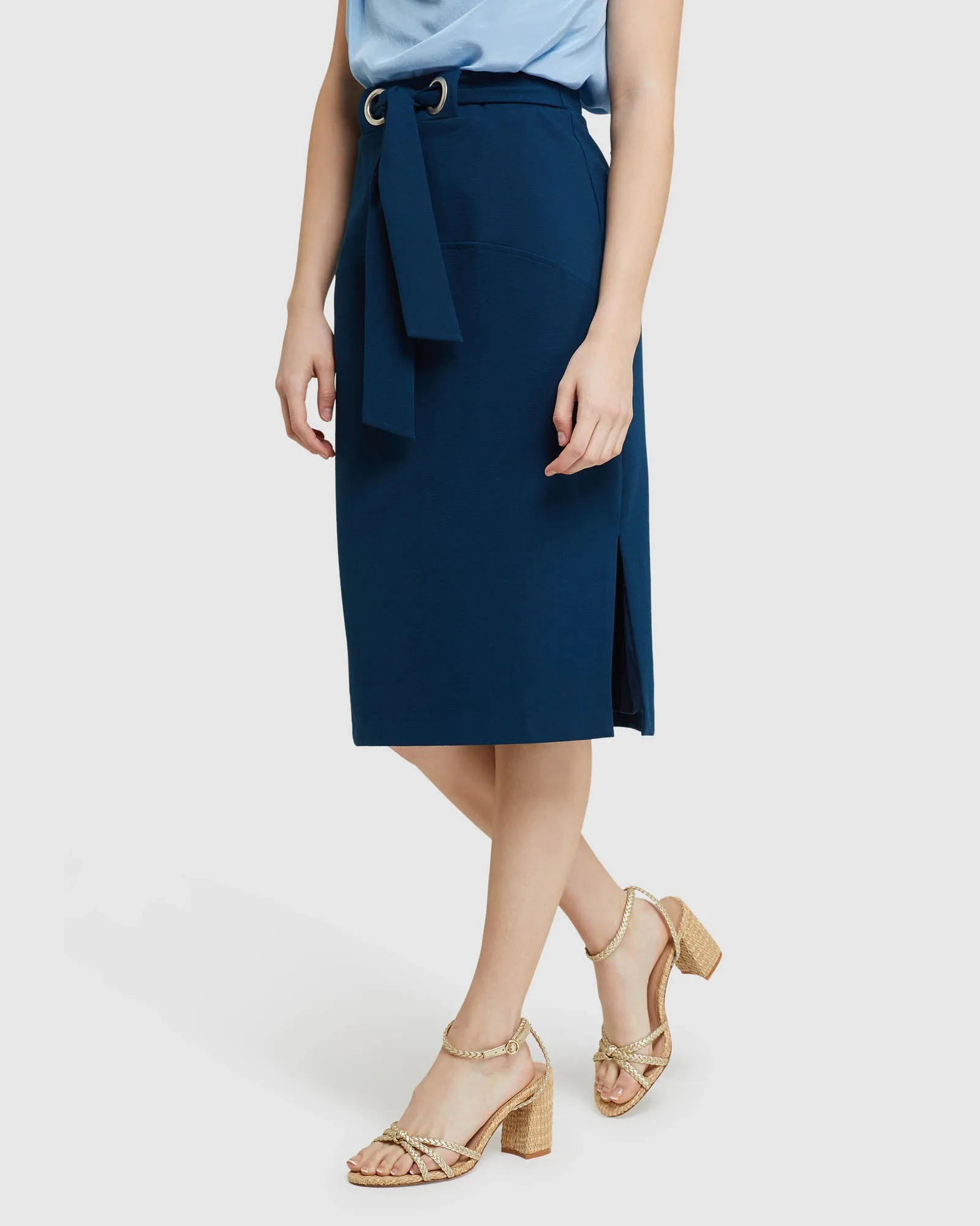 Giselle Eyelet Detail Ponti Skirt sold by Oxford Shop product image thumbnail 2