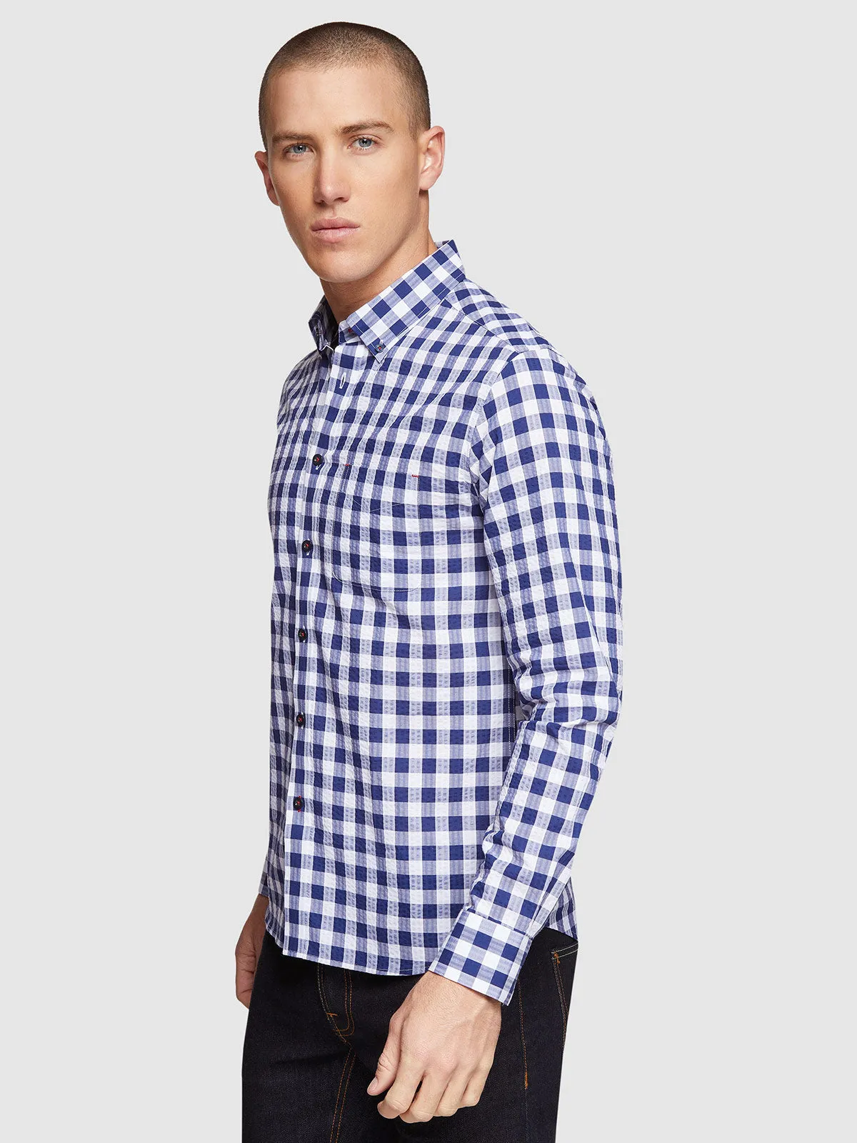 Stratton Checked Shirt sold by Oxford Shop product image thumbnail 2