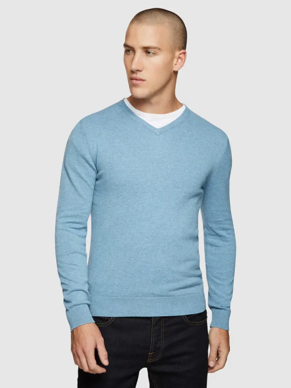 COTTON V-NECK PULLOVER sold by Oxford Shop