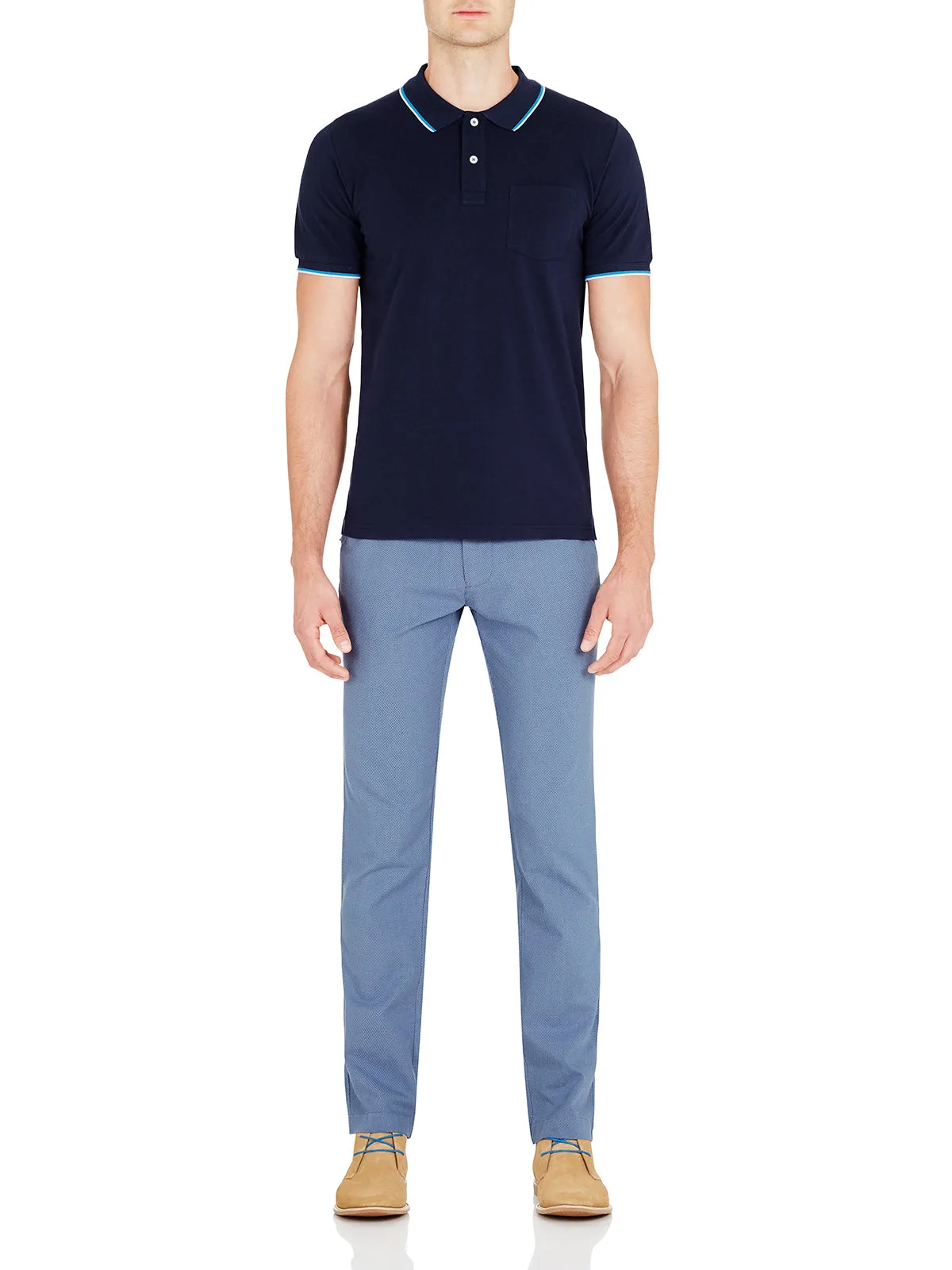 Narrow Leg Cotton Trousers sold by Oxford Shop product image thumbnail 2