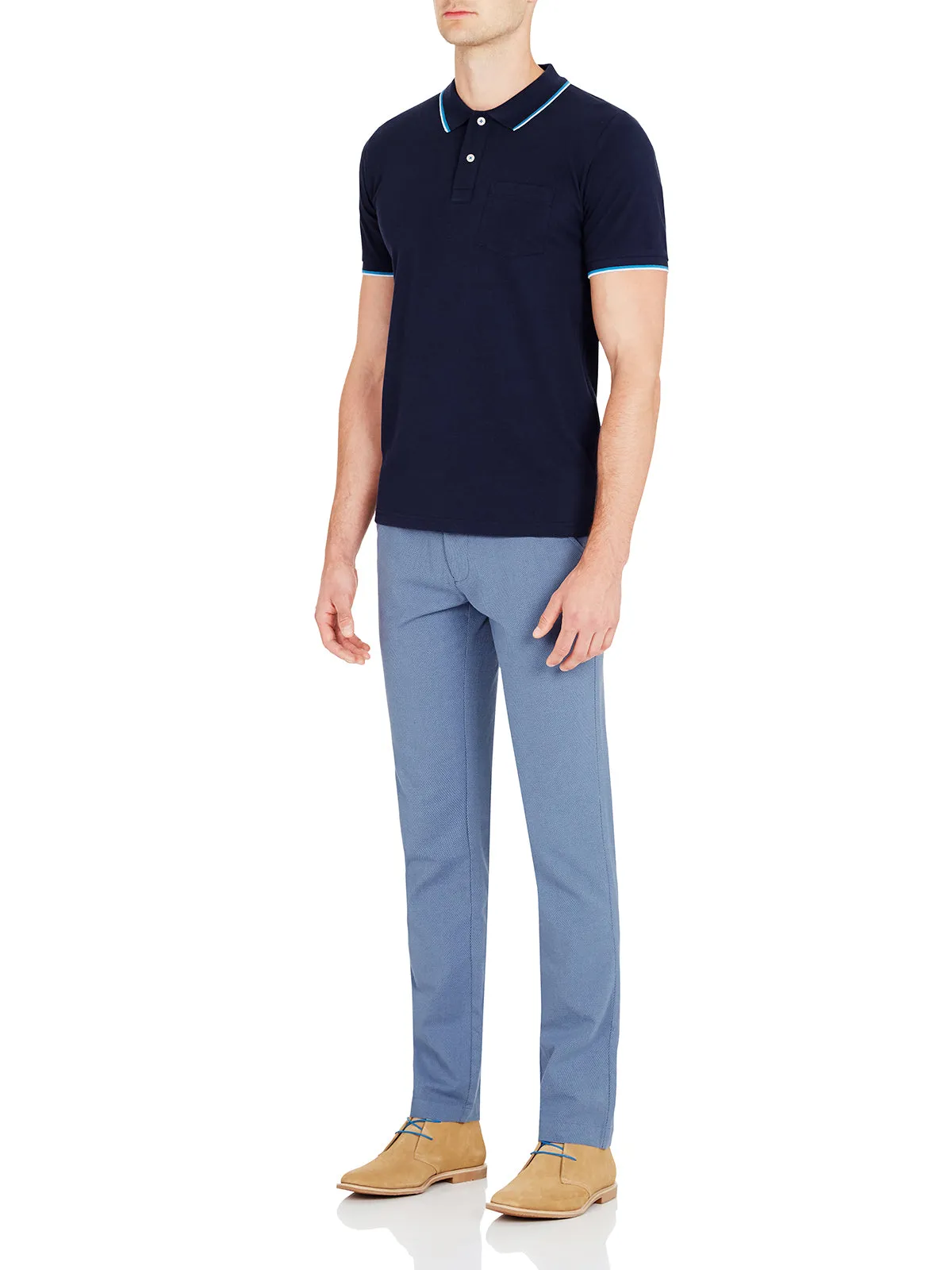 Narrow Leg Cotton Trousers sold by Oxford Shop product image thumbnail 3