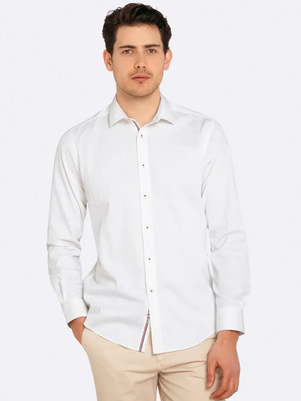 KENTON TAPE TRIM SHIRT sold by Oxford Shop