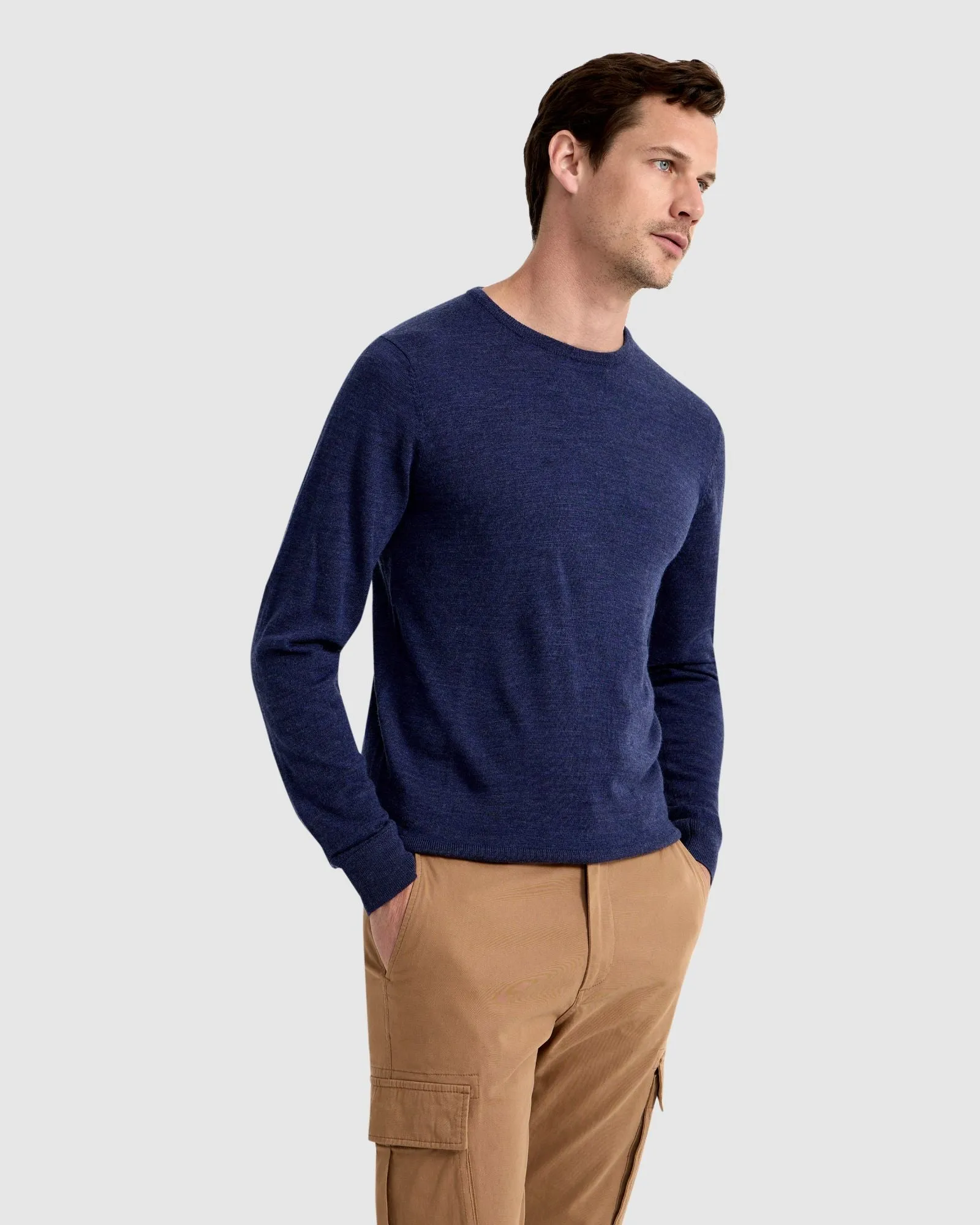 Merino Crew Neck Knitted Pullover sold by Oxford Shop product image thumbnail 2
