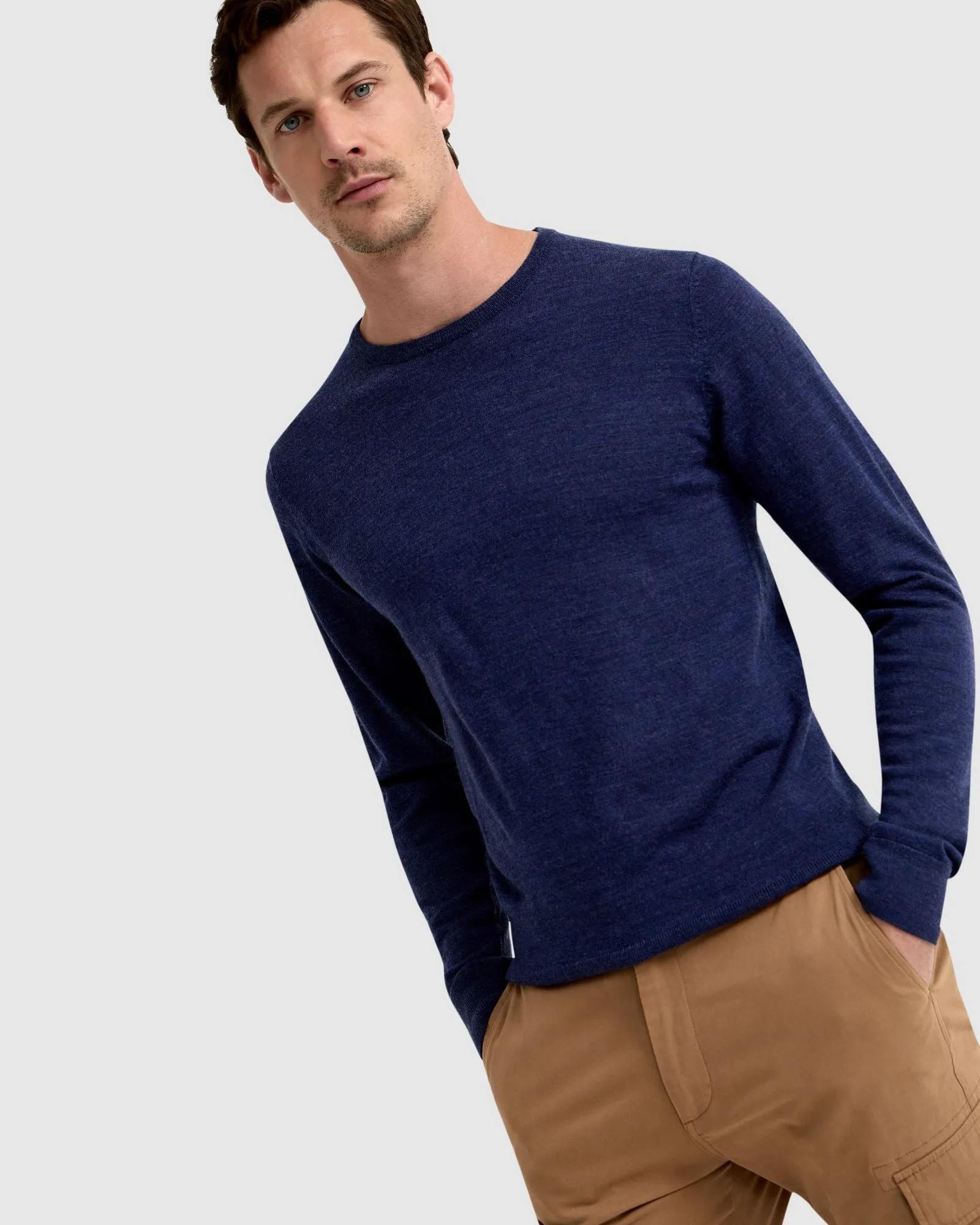 Merino Crew Neck Knitted Pullover sold by Oxford Shop product image thumbnail 4