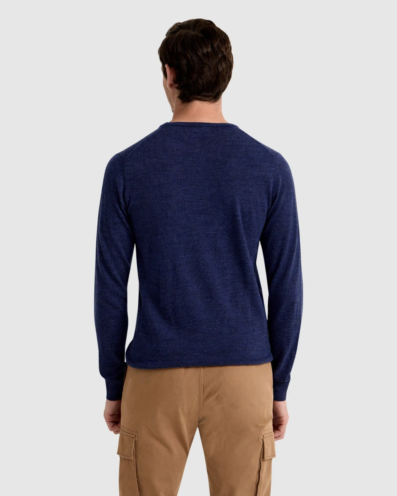 Merino Crew Neck Knitted Pullover sold by Oxford Shop product image thumbnail 3